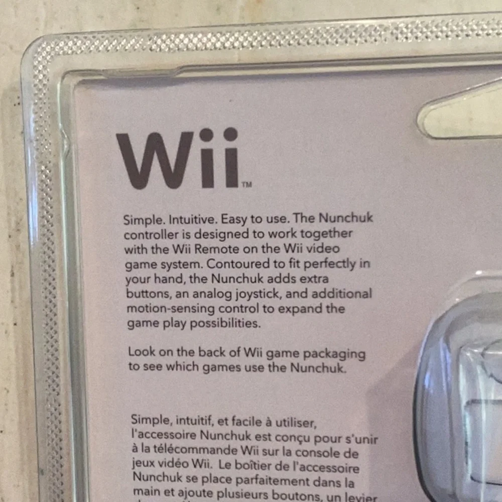 Nintendo Wii Nunchuk White OEM New Sealed Authentic